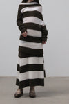SWAYING/KNIT Mohair Striped Skirt SW212XZ01